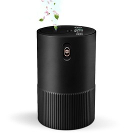 Waterless Diffuser for Essential Oil, Smart Car Air Freshener Diffuser, Scent Diffuser with Timer & 4 Mist Levels for Home, Room, Car, Office - Black