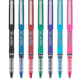 Pilot Precise V5, Bolígrafo, Tinta Líquida Colores Surtidos, Fino, Estuche 7 Piezas (26015)