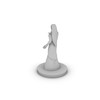 Human Female Wizard with Raven Dress Tabletop DND Gaming Miniature