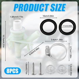 NQEUEPN 385311641 RV Toilet Valve Kit Compatible with Dometic 300, 301, 310, 311, 320, 321, RV Toilet Repair Kit RV Toilet Valve Parts Replacement, Including Accessories