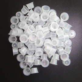 Pigment Cups, 300pcs/bag 13mm Medium Pigment Cups for Tattoo Ink Rings Disposable Microblading Pigment Cups