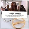 Healvian 2pcs Geometric Metal Circle Hair Clips for Women Spring