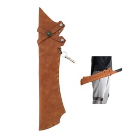 FENJANER Archery Arrow Quiver Archery Back Arrow Quiver Holder PU Leather Archery Quiver with Belt Clip for Field and Practice (Brown)