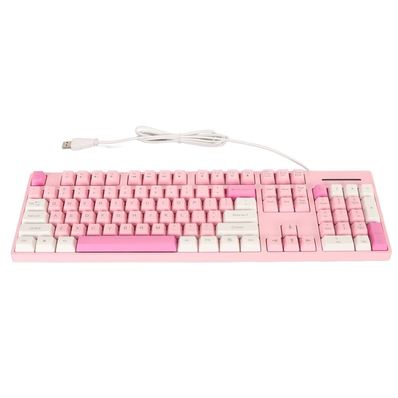 104 Keys Wired Keyboard 3 Colors Cute Gaming Keyboard USB