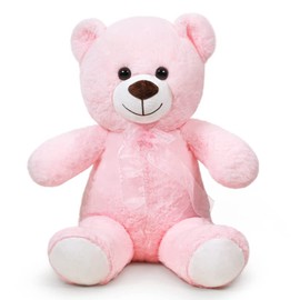 SNOWOLF Teddy Bear Plush Cuddly Bear Plush Bear with Button Eyes Soft Cute Bear Doll Animal Toy Gift for Children Boys Girls on Birthday Christmas Valentine's Day (60 m, Pink)