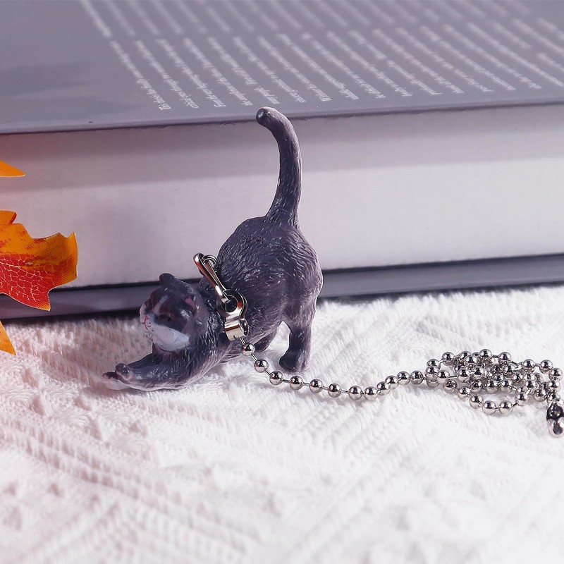 Dotlite Cat Ceiling Fan Pull Chain,Cute Realistic Stretching Cat Fan