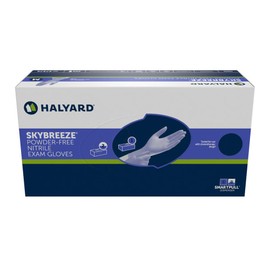 HALYARD SKYBREEZE Nitrile Exam Gloves, Powder-Free, 3.5 mil, Blue, Medium, 47375 (Case of 2000)