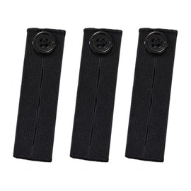 YFFSFDC KEWEIT Waist Stretching Waist Adjustment Correction Waist Size Adjustment Elastic Elastic Button Black Set of 3