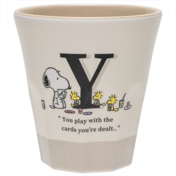 Skater 7009251 Snoopy Plastic Initial Y 270ml Cup