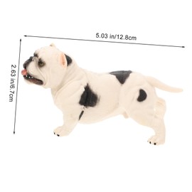 ABOOFAN Plastic Bulldog Figurine Wildlife Animal Model for Home Decor Desk Ornament and Realistic Adornment for Pet Lovers and Ideas