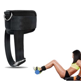 YSTUO Adjustable Ankle Weights Dumbbell Strap - Black Nylon - Strength Training - 1pcs for Lower Body Workout, Glutes, Hamstrings, Quads, Hip Flexors