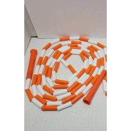 Champion Sports 2-Champion Sports 10'Plastic Beaded Jump Ropes - 10 ft Length - Orange &White