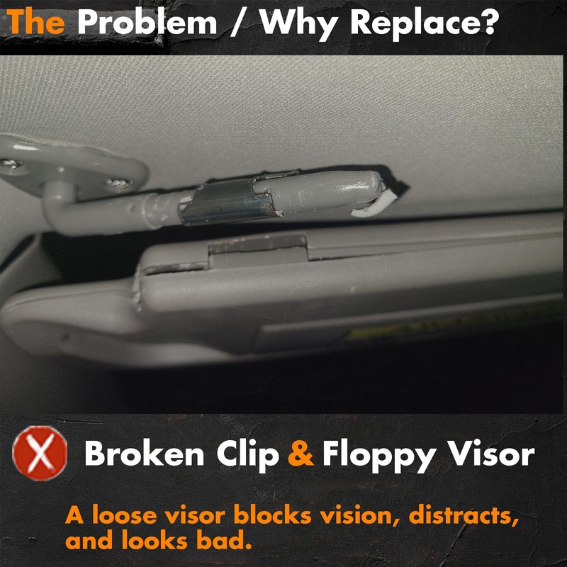 MEMOEO Sunvisor Clip 2Pcs 74437 Compatible with Honda 1998-2003 Accord,1996-2011