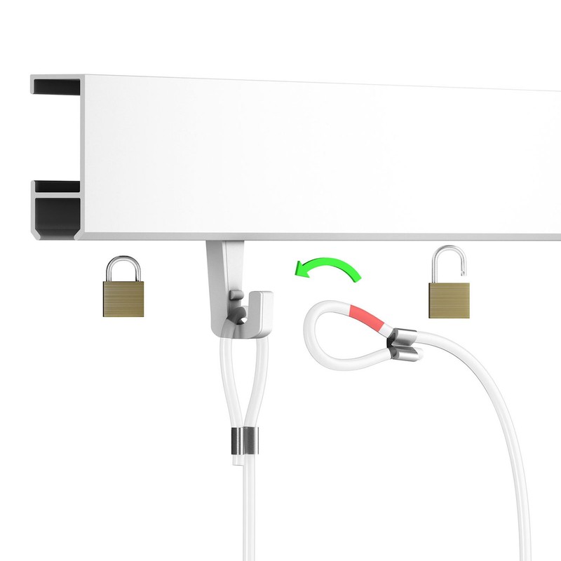 Sliding Hooks in White for Picture Rails Gallery Rails -