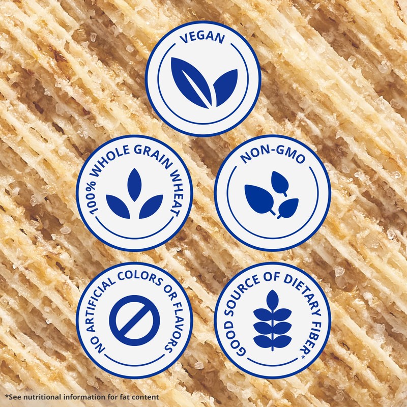 Triscuit Original Whole Grain Wheat Crackers, Vegan Crackers, Healthy Snacks,