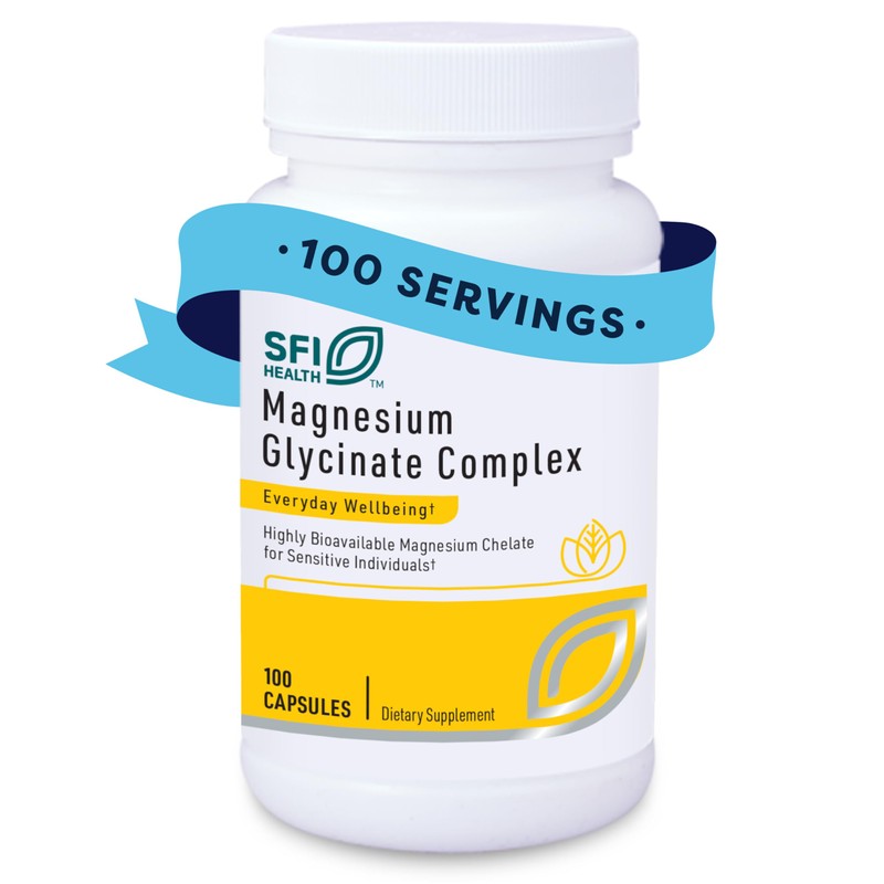 Klaire Labs Magnesium Glycinate Capsules, 100 mg, 100 Count