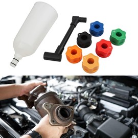 Ronyme Car Oil Filling Funnel Kit Oil Change Tool Flexible No Spills Threaded Oil Funnel for Refills with 6 Adapters for Cars