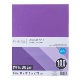 Recollections Very Violet 8.5 x 11 Cardstock Paper by Recollections™, 100 Sheets Violet 21.5cm x 27.9cm