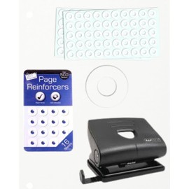 Ultimate Stationery Care Bundle – Rapesco Germ-Savvy 820-P 2-Hole Paper Punch (22 Sheets) + Reinforcement Rings – Perfect for Office, School, Crafting & File Organization