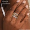 COLOYAN 18K Gold Plated Stackable Rings for Women Non Tarnish,Gold