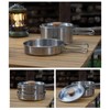 Cooking Pot and Pan Set, 304 Stainless Steel Portable Camping
