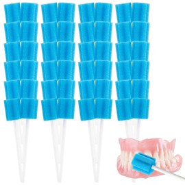 Hisopos, 100 Unidades, Azul, Esponja De Poliuretano, 13.5 Cm, Para Limpieza Bucal Portátil, Ideal Para Adultos Mayores, Niños Con Encías Sensibles Y Viajeros