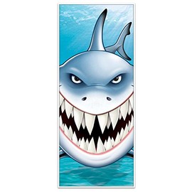 Beistle Shark Face Plastic Door Cover- 1 pc