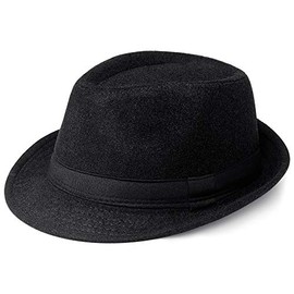 Coucoland Panama Hat - Men’s Mafia Gangster Fedora Trilby Bogart Hat - Men's 1920s Gatsby Costume Accessory -