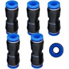YoiYee 6-Pack of 8mm Straight Push-to-Connect Pneumatic Tube Fittings, Quick