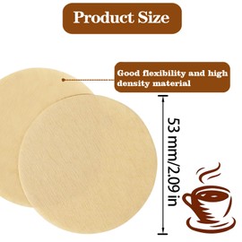 800 Count Espresso Coffee Filters, 53 mm Unbleached Round Coffee Paper Filter for Espresso Machine, Disposable Coffee Filter Compatible with Espresso Coffee Maker