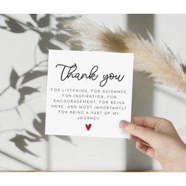 Heartfelt Appreciation Card | Thank You Card for Mentor | Inspirational Guidance Greeting | Supportive Friend Card | Journey Companion | Thoughtful Encouragement | Meaningful Connection