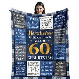 Vegas 60th Birthday Man, Gifts 60th Birthday Man, 60th Birthday Man, 60th Birthday Man, 60th Birthday Man, Gifts for Men 60th Birthday, Decoration 60th Birthday Man Blanket 150 x 130 cm