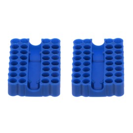 sourcing map 2pcs Screwdriver Bit Holder Organizer 64x45x16mm 32 Holes Hex Drill Plastic Storage Case for Any 1/4" Metal Driver Bits