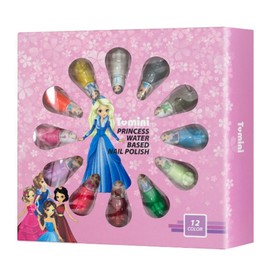 Tumini Princess Vegan Water-Based Nail Polish, 12 Types, Mixed Colors, 1 Piece / 투미니 프린세스 비건 수성 네일폴리쉬 12종, 혼합 색상, 1개