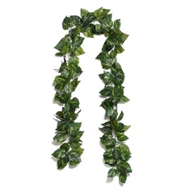 Balsa Circle 8 ft Green Pothos Silk Filler Garland - Artificial Greenery Leaves for Home Decor Wedding Reception Party Centerpieces Event Decorations Bulk Supplies Supplies