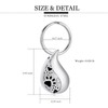 Yinplsmemory Pet Cremation Jewelry Paw Print Urn Keychain for Dog/Cat