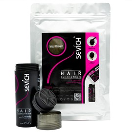 Fibras Capilares De Queratina Sevich 100 Gramos Con Bote Aplicador Para Cubrir Calvicie, Canas Y Dar Volumen Al Cabello (Medium Brown (Café Medio))