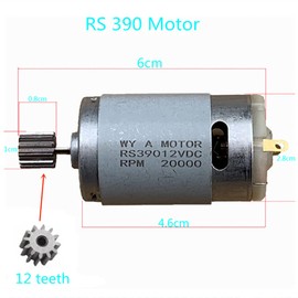 weelye 1 Pcs Universal 390 20000RPM Electric Motor RS390 12V Motor Drive Engine Accessory Kids RC Car Children Ride on Toys Replacement Parts