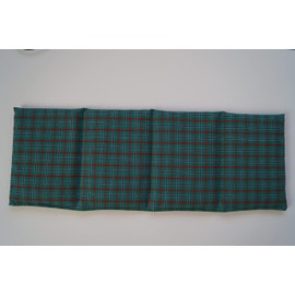 Organic Rye Grain Cushion 4 Chambers 50 cm x 17 cm Green Checked