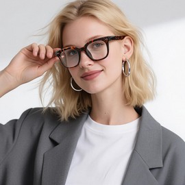 kunqun Blue Light Glasses for Woman Men - Stylish Computer Gaming Eyeglasses Anti Eyestrain & UV Glare Blue Light Blocking Glasses Black