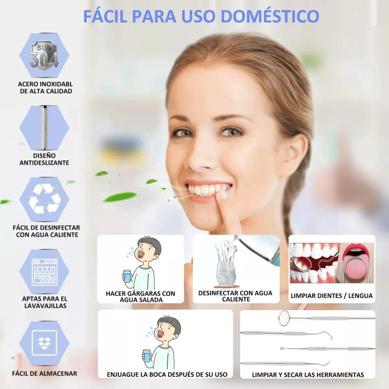 Herramientas De Limpieza Dental Quita Sarro Higiene Bucal 11