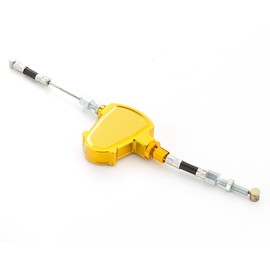 FXCNC CNC Aluminum Line Easy Stunt Pull Clutch Cable Lever Replacement System Compatible with Gold