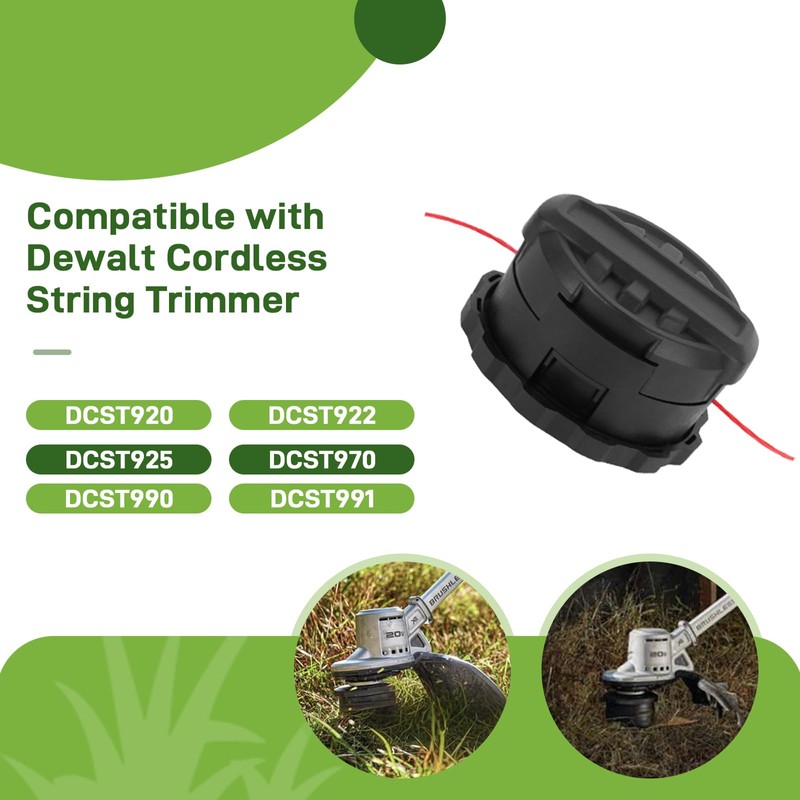 DWO1DT995 Replacement String Trimmer Head Spool 20ft line 0.080'' Compatible