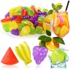 com-four® 60 x Reusable Ice Cubes in Caribbean Fruit Shape,