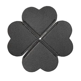 6pcs Black Heart-Shape Leather Bookmark Page Corner Handmade Bookmark Reading Accessories for Students Teachers Bookworm Book Lovers Presents