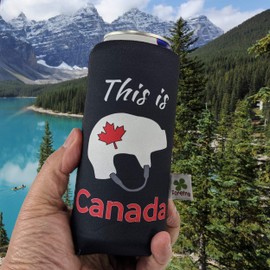 Foretra – This is Canada – Neoprene Can Cooler Sleeve Set for 16 oz “Tallboy” Cans 4 Pack
