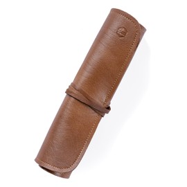 Angus Stoke Knife Roll Bag Genuine Leather – Chef`s knife bag 7 slots/for up to 11" knives – Leather Knife Case Steve (brown)