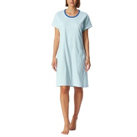 Schiesser Women's Short Sleeve Cotton Modal Sleepshirt Bigshirt Nightwear Nightdress, Jade_181251