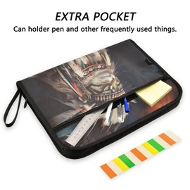 ZENWAWA Expanding File Folder Indian Cat Print 13 Pockets with Label, Portable Documents Pouch Bag Legal Size Accordion Document Organizer