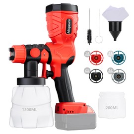 Adisipsoarin 18v Paint Sprayer High Speed for Milwaukee M18 18v Battery, 2 Containers,Easy to Clean,for House Painting,Furniture(Batteries not Included)